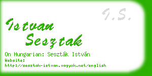 istvan sesztak business card