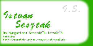 istvan sesztak business card